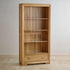 Chamfer Solid Oak Large Bookcase - Oak Furniture Store