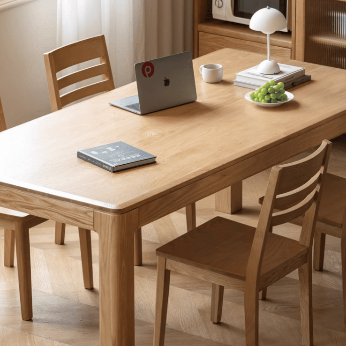 Cuba Natural Solid Ash Dining Table - Oak Furniture Store