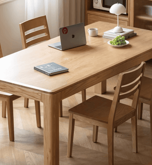 Cuba Natural Solid Ash Dining Table - Oak Furniture Store & Sofas