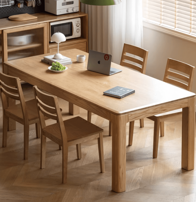 Cuba Natural Solid Ash Dining Table - Oak Furniture Store & Sofas