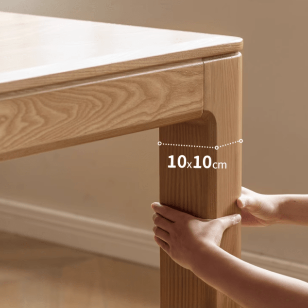 Cuba Natural Solid Ash Dining Table - Oak Furniture Store