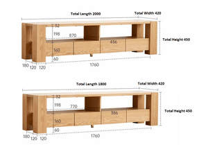 Cuba Solid Oak Entertainment Unit - Oak Furniture Store & Sofas