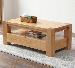 Cuba Solid Oak Large Coffee Table - Oak Furniture Store & Sofas