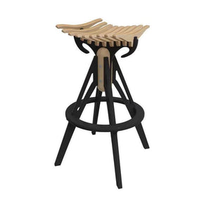 Fish Bone Designed 650cm Bar Stool - Clearance - Oak Furniture Store & Sofas