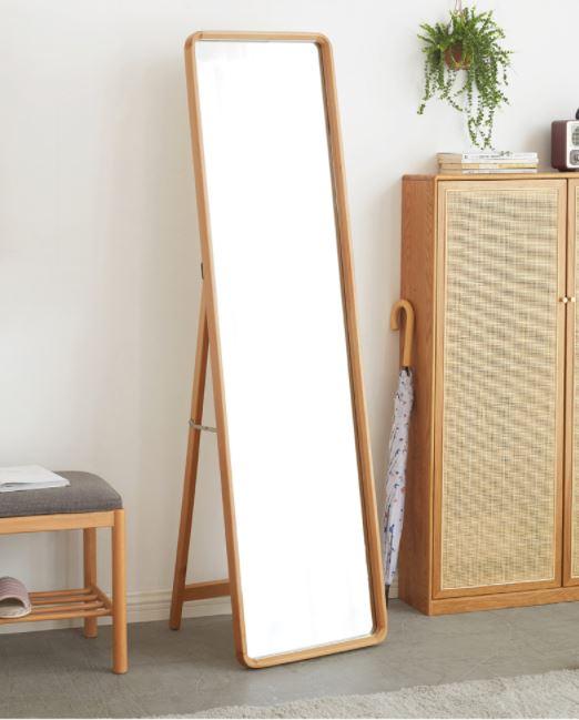 Free Standing Mirror With Solid Beech Frame