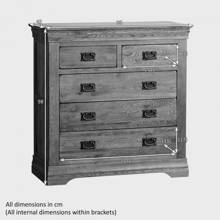 French Rustic Solid Oak 2+3 Chest Of Drawers - Oak Furniture Store