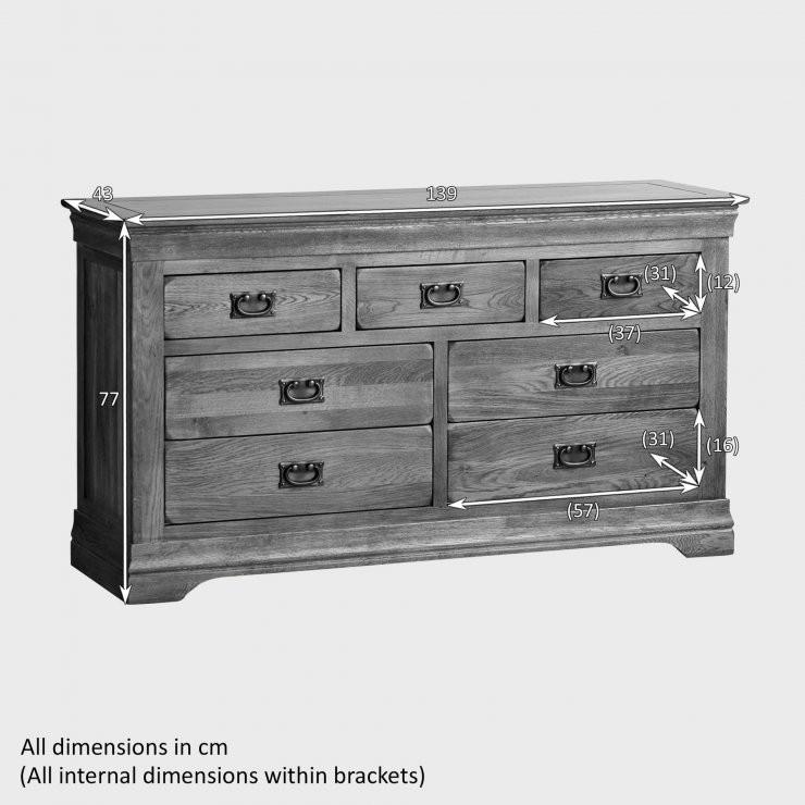 French Rustic Solid Oak 3+4 Chest Of Drawers - Oak Furniture Store