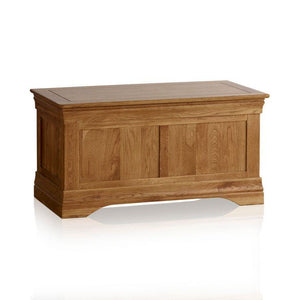 French Rustic Solid Oak Blanket Box - Oak Furniture Store & Sofas