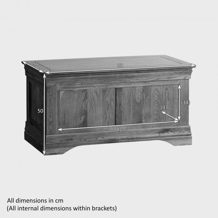 French Rustic Solid Oak Blanket Box - Oak Furniture Store