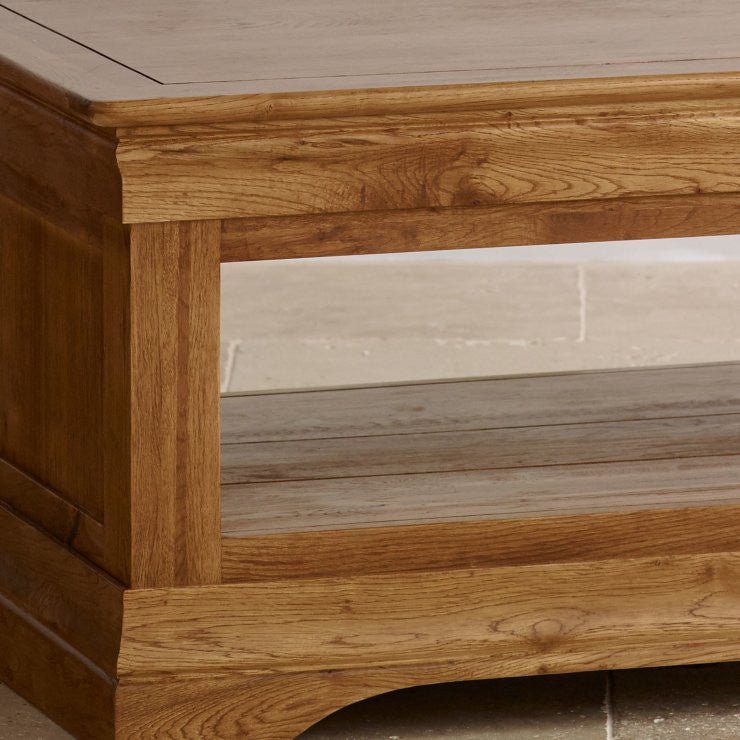 French Rustic Solid Oak Coffee Table | New Zealand living room | Oak Furniture Store