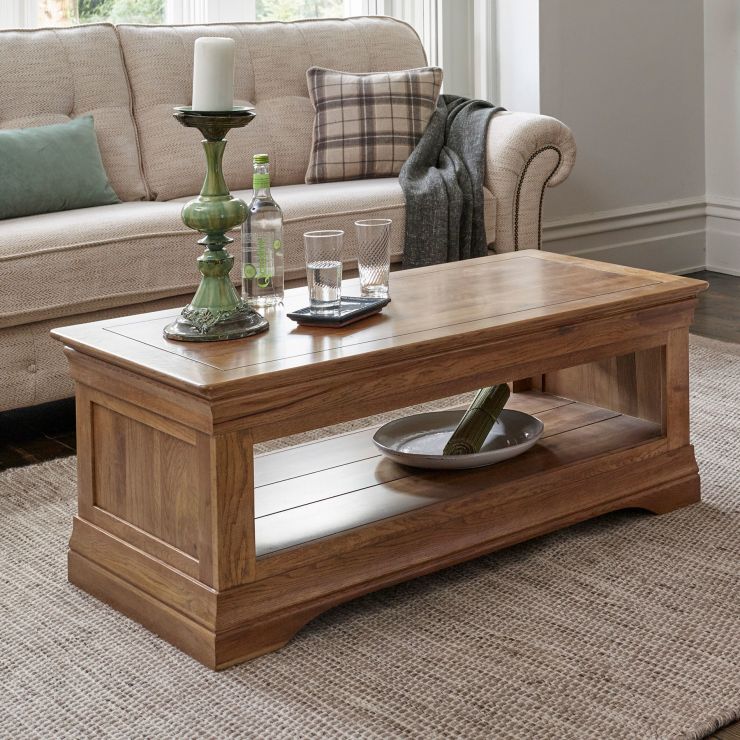 French Rustic Solid Oak Coffee Table | New Zealand living room | Oak Furniture Store