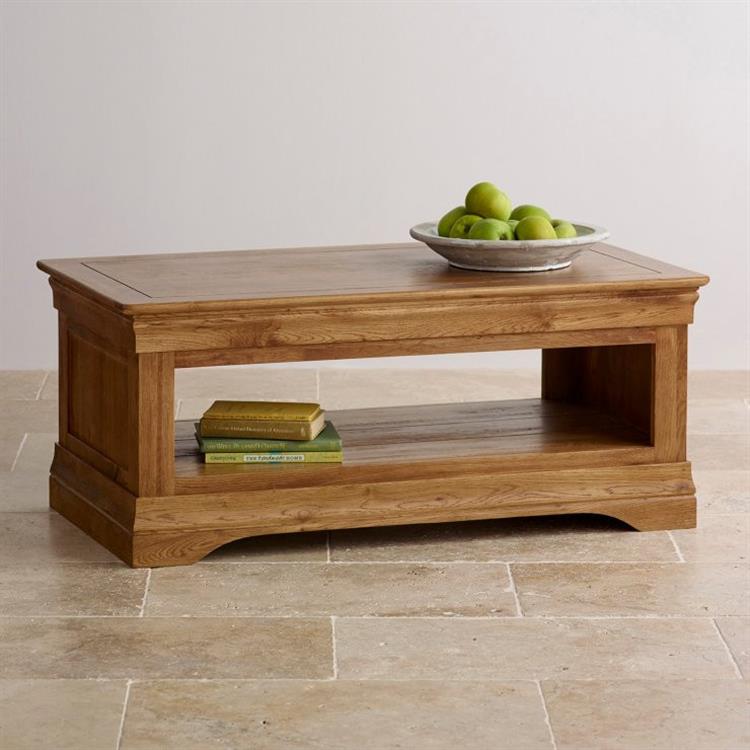 French Rustic Solid Oak Coffee Table | New Zealand living room | Oak Furniture Store