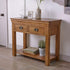 French Rustic Solid Oak Console Table - Oak Furniture Store