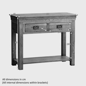 French Rustic Solid Oak Console Table - Oak Furniture Store & Sofas