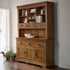 French Rustic Solid Oak Large Sideboard With Hutch Dresser - Oak Furniture Store