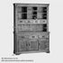French Rustic Solid Oak Large Sideboard With Hutch Dresser - Oak Furniture Store