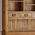 French Rustic Solid Oak Large Sideboard With Hutch Dresser - Oak Furniture Store