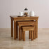 French Rustic Solid Oak Nest of Tables - Oak Furniture Store