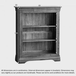 French Rustic Solid Oak Small Bookcase - Oak Furniture Store & Sofas