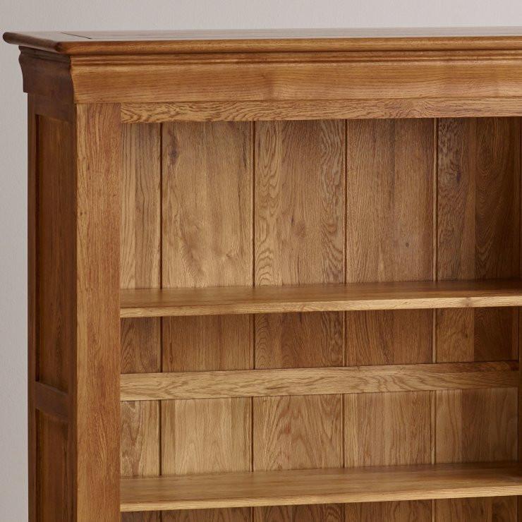French Rustic Solid Oak Small Bookcase - Oak Furniture Store