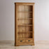 French Rustic Solid Oak Tall Bookcase - Oak Furniture Store