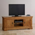 French Rustic Solid Oak Widescreen TV Cabinet - Oak Furniture Store