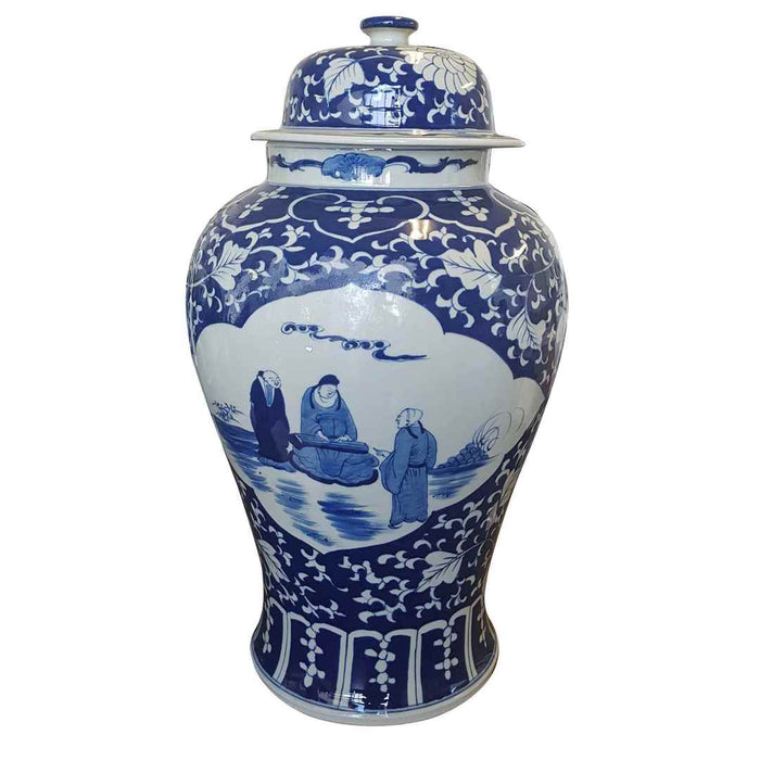 Ginger Jar 3 Men In Medallion LCEA802B