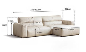 Gumi Creamy Tech Fabric Sofa - Oak Furniture Store & Sofas