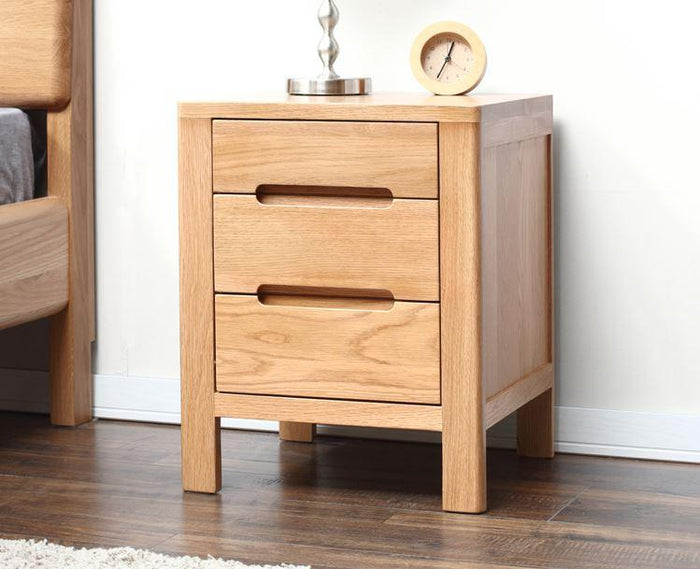 Humbie Natural Solid Oak Bedside Table