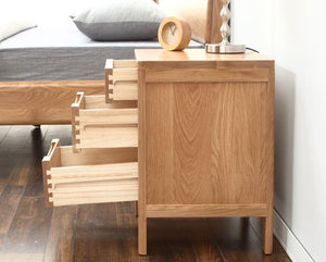 Humbie Natural Solid Oak Bedside Table (New Product Coming Soon!) - Oak Furniture Store & Sofas