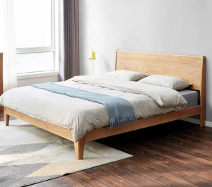 Humbie Natural Solid Oak Queen Size Bed (New Product Coming Soon!) - Oak Furniture Store & Sofas