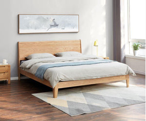 Humbie Natural Solid Oak Queen Size Bed (New Product Coming Soon!) - Oak Furniture Store & Sofas