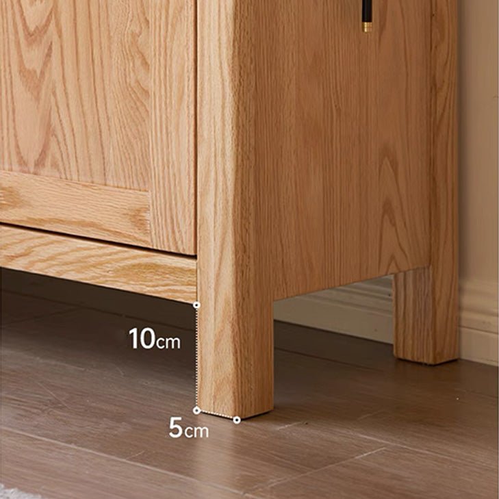 Humbie Natural Solid Oak Shoe Cabinet - Oak Furniture Store