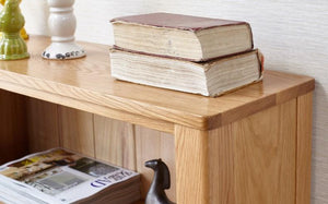 Humbie Natural Solid Oak Small Bookcase - Oak Furniture Store & Sofas