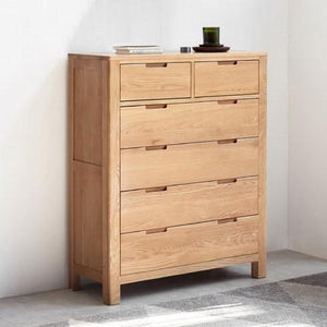 Humbie Natural Solid Oak Two Over Four Chest Drawers - Oak Furniture Store & Sofas