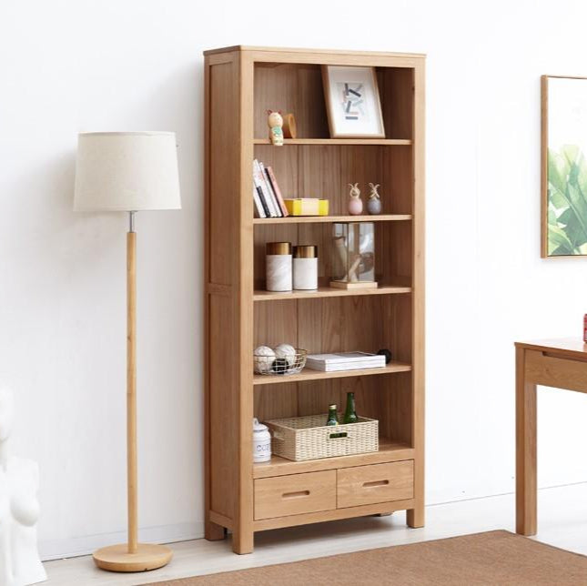 Humbie Solid Oak Large Bookcase - Oak Furniture Store