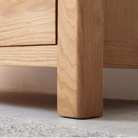 Humbie Solid Oak Slim Display Cabinet - Oak Furniture Store