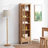 Humbie Solid Oak Slim Display Cabinet - Oak Furniture Store
