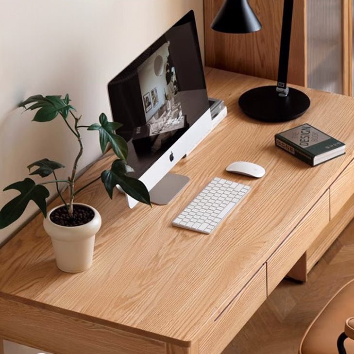Humbie Solid Oak Study Desk - Oak Furniture Store