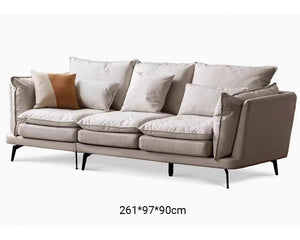 Jasper Design Tech Fabric Creamy Sofa - Oak Furniture Store & Sofas