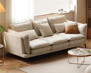 Jasper Design Tech Fabric Creamy Sofa - Oak Furniture Store & Sofas