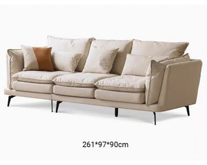 Jasper Design Tech Fabric Creamy Sofa - Oak Furniture Store & Sofas