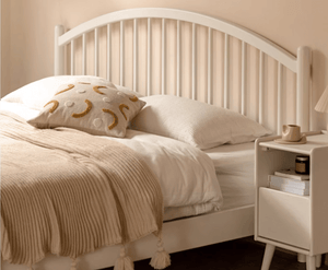 Kemi Cream Tulip Poplar White Harp Bed Frame - Oak Furniture Store & Sofas