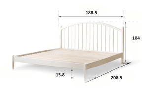 Kemi Cream Tulip Poplar White Harp Bed Frame - Oak Furniture Store & Sofas