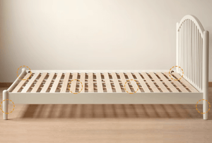 Kemi Cream Tulip Poplar White Harp Bed Frame - Oak Furniture Store & Sofas