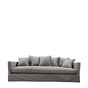 Luxe Sofa 3 Seater Grey Slip Cover LPRSIM03G - Oak Furniture Store & Sofas