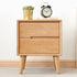 Malmo Natural Solid Oak Bedside Table Design 2 - Oak Furniture Store