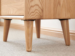 Malmo Natural Solid Oak Bedside Table Design 2 - Oak Furniture Store & Sofas