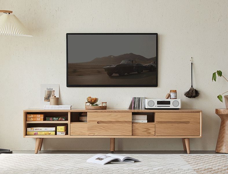 Malmo Natural Solid Oak Entertainment Unit - Oak Furniture Store & Sofas