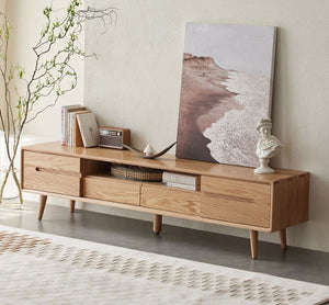 Malmo Natural Solid Oak Entertainment Unit - Oak Furniture Store & Sofas